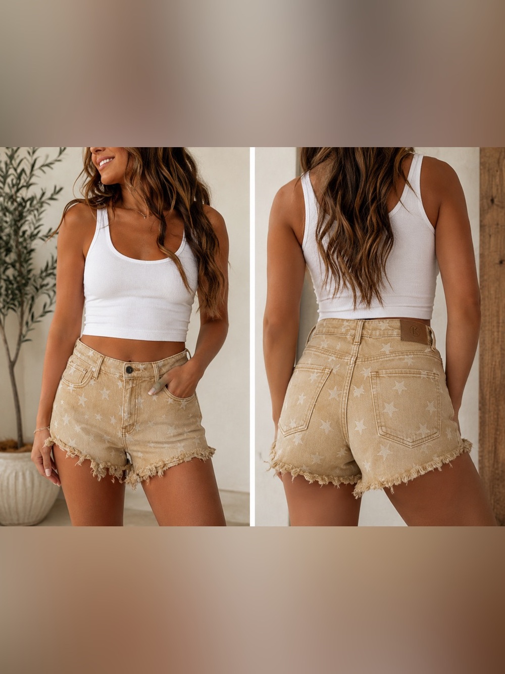 High-Waisted Star Print Kut from the Kloth Shorts 8
